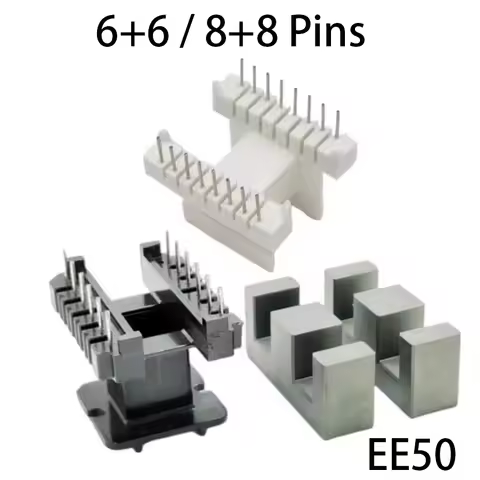 EE50 EE60 6+6 8+8 Pins 12/16P MN-ZN PC40 Vertical Horizontal Transformer Ferrite Magnetic Core Coil 