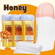 Honey Hair Removal Wax Roller Refill Kit Roll On Depilatory Wax Cartridge Warmer Honey Heater Waxing