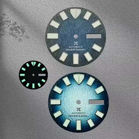 NH36 28.5 mm dial S dial, gradient blue abalone 3D pattern modified mechanical watch accessories, gr