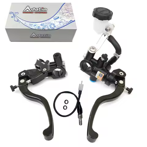 Adelin PX1 CNC Motorcycle Adjustable Clutch Brake Master Cylinder Reservoir Levers Kit for Yamaha Ka