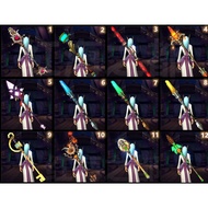 World of Warcraft Wands Magical Crystal Fire Wands Flame Quartz Wands Frost Eating Wands Wands Messe