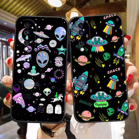 Alien Aesthetics Space Phone Case For HUAWEI NOVA 3I 7I 8I P30 HONOR 400 90 X5C X6B X7A X7 X7B X7D X