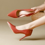 Quality Women's Shoes Niche Classy Celebrity Shoes High Heels Women Stiletto Heel Early Spring Brown