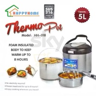 SUS316 5.0L Japanese Multi functional Thermal Wonder Cooker Pot 5L 焖烧锅保温提锅 happy home thermo pot