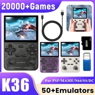 K36 Retro Handheld Video Game Console 500nit 3.5 Inch IPS Screen 16000 Games Emulator for PS1/PSP/DC