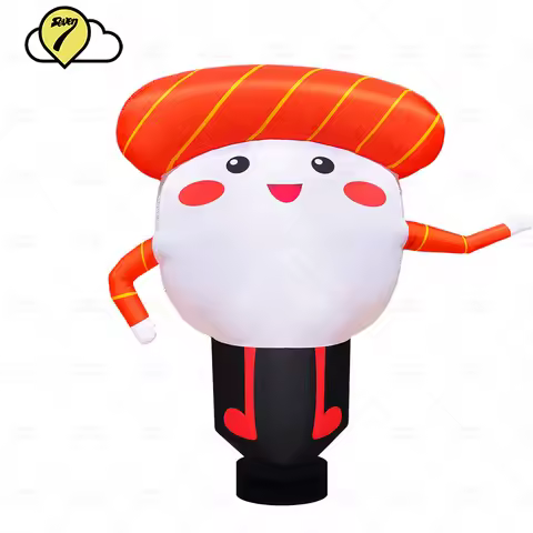 2m Salmon sushi shop inflatable Toys Chef Balloon Outdoor Advertising Air Dancer Sky Tubeman Waving 