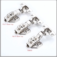 [HOT JIAXHHKWHKLGHWL 555] 4Pcs Hinge Stainless Steel Hydraulic Cabinet Door Hinges Damper Buffer Soft Close Kitchen Cupboard Furniture Full/Embed