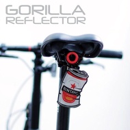 REFLECTOR sepeda gambar bir bintang kaleng lucu rambu sepeda