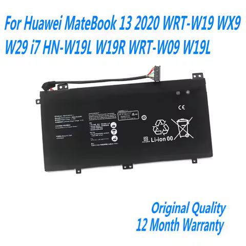 New HB4593J6ECW Laptop Battery Huawei MateBook 13 2020 WRT-W19 WX9 W29 i7 HN-W19L W19R WRT-W09 W19L 