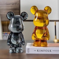 Violent Bear Bear Bear Bearbrick Bear Bearbrick Living Room Furniture Cartoon Violent Bear Ornaments Piggy Bank Storage Crystal Transparent Bear Ornaments Trendy Home Decoration Resin Sculpture Robot Bear Violent Bear Doll Teddy Bear