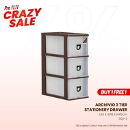 TOYOGO Compact CD Storage Cabinet – 3-Tier Plastic Organizer (302-3)