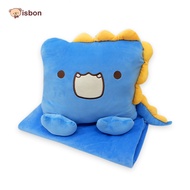 Balmut bantal selimut traveling anak bayi motif dino warna hijau bahan premium karakter dinosaurus y