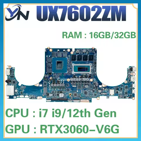 UX7602ZM Mainboard For ASUS Zenbook Pro 16X OLED UX7602 UX7602Z Laptop Motherboard i7-12700H i9-1290