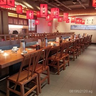 Theme Card Seat Combination Manufacturer Solid Wood Restaurant Dining Simple Chinese Style Table and