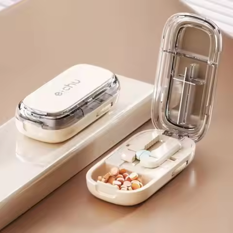 Drug Tablet Quartering Pill Cutter Dustproof Divider Organizer Crusher Pill Cutter Pill Cutter Stora