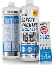 美國ACTIVE 咖啡機除垢劑 32 安士｜8 次用量 兼容 Keurig Nespresso Breville Delonghi 萬用咖啡機除漬清潔劑【平行進口】