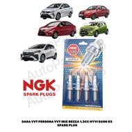 Iriz Persona VVT Saga VVT MC1 MC2 Bezza 1.3cc Myvi D20N G3 Spark Plug NGK LKAR7C-9