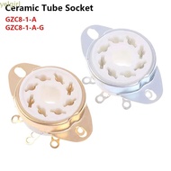 YELGIMY 1Pcs Ceramic Tube Socket, Octal 8Pin K8A Valve Base,  Tin-Plated DIY PCB Mount GZC8-1-A GZC8