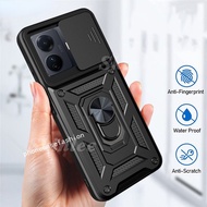 For Vivo Y17s Y27s Y77 Y16 Y02s Y75 T1 Pro 5G Phone Case Camera Protection Armor Shockproof Casing Magnetic Holder Ring Bracket Cover