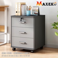 MAXEKO BG0037 Office Cabinet Office Mobile Pedestal File Cabinet with Wheels Drawers with Locks