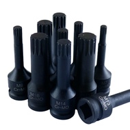 【xk3】3Inch M5-M19 1/2Inch Drive Wrench Socket Adapter 12 Point Socket Screwdriver Bit