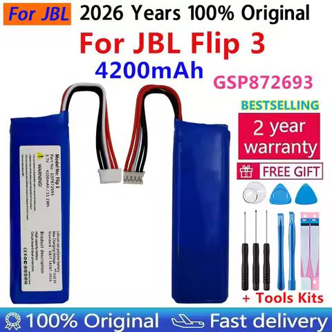 Fast Shipping 100% Original 4200mAh bluetooth Speaker Battery GSP872693 Rechargeable for JBL Flip 3 