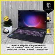 ILLEGEAR Rogue Intel Core i5-11400H 17 Inch 120Hz 16GB RAM 512GB SSD GeForce GTX 1650 4GB Laptop Ref