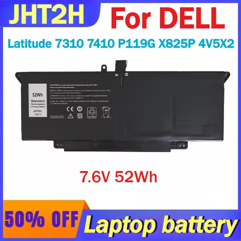 High-Quality 7.6V JHT2H Laptop Battery for Dell Latitude 7310 7410 Latitude 7410 Chromebook Enterpri