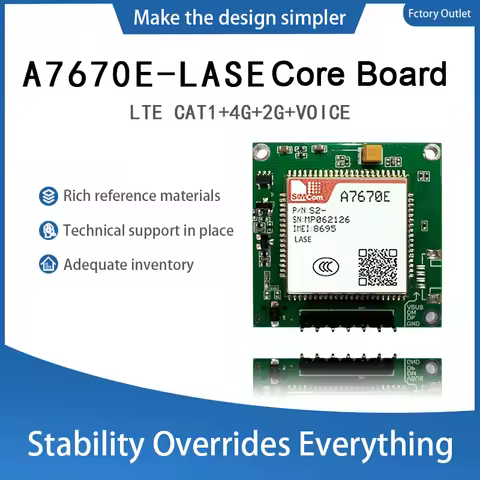 SIMCOM A7670E-LASE 4G Cat 1 with GSM GPS Module development Core Board A7670E TTL Serial Port Mirco 