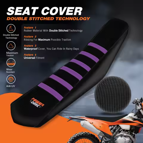 MCHMFG Universal Black Motorcycle Seat Cover For SXF EXC KXF CRF YZF WR TC TE UV-cut Waterproof