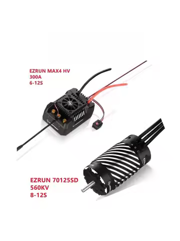 1pcs for Hobbywing Ezrun MAX4 HV 300A ESC+70125 560KV Inductive Brushless Motor Set for 1/5 Remote C