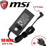 MSI Adapter ของแท้ 19V/4.74A 90W หัวขนาด 5.5*2.5mm สายชาร์จ MSI อะแดปเตอร์ MSI laptop Charger