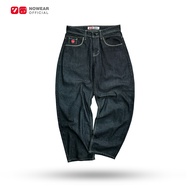 Nowear - Barrel Leg Jeans Baggy Curve Denim Black Indigo Balloon Jeans