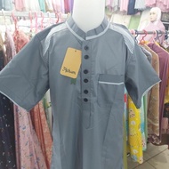 Baju Koko Anak Setelan Lengan Panjang - Al Luthfi - Hitam Original