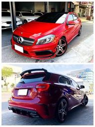 路易SAVE認證，2015年 BENZ A45樣式 AMG 雙電動椅 紅色安全帶