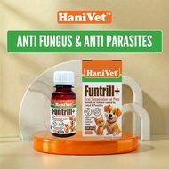 READY STOCK MY 🇲🇾 HaniVet Funtrill+ 60ml Ubat Kucing Anjing | Anti Kulat & Cacing | Oral Solution + 