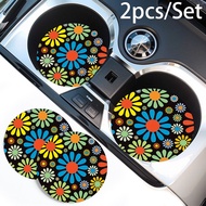 Supply Car Car Coaster Flower Pattern Round Silicone Coaster Tea Coaster Water Coaster Coffee Coaste