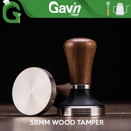 Coffee Tamper 58 mm Wooden Rubber Tamper - 58mm Wooden Coffee Press