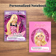 JM Creatink Personalized Notebook Writing / Composition Barbie Customized with Name and Subject 50 L