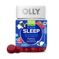 OLLY Kids Sleep Gummy, Occasional Sleep Support, 0.5mg Melatonin, L Theanine, Chamomile, and Lemon B