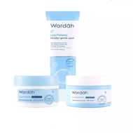 Paket Wardah Lengkap 1 set glowing Lightening Series isi 3 pcs Original 100% Cream Wardah Siang Malam + Gentle Wash skincare wardah 1 paket glowing