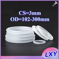 O-ring gasket CS3mm*OD102-300mm O-ring white silicone seal ring food grade seal waterproof rubber ri