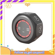 【W】Multi-Hexagon Cube Timer 90-Minute Digital Sensor Timer with LED Display Screen 7 Set Time Manage