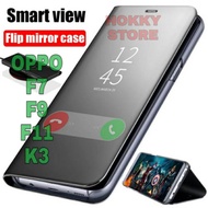 OPPO F1S F5 F7 F9 F11 F11PRO Find X2 Flip cover mirror Standing case Smart View