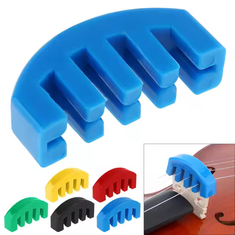 Rubber/Mental 3/4/5 Claw Violin Practice Mute for 1/2 / 3/4 / 4/4 / 1/8 Violin Volume Control, Color