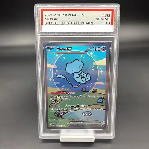 DIY 2024 PTCG PAF EN MEW ex Collection Card Copy 10Points Rating Card Anime Game Card Gift