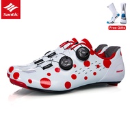Santic Men Cycling Shoes Professional Breathable Racing Self-Locking Bike Bicycle Road Cleated Sneaker MS19007