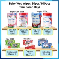 [Long Expiry + Various Type] Fiffy 100pcs Ultra Soft|Fragrance Free Baby Wipes/ Tisu Basah Baby/ Bab