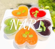 Hũ bánh flan THANH DUNG TRÁI TIM (Combo 50 hủ ) - Hủ làm bánh flan Caramen trái tim có nắp CAO CẤP c