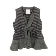 MONCLER MAR 羽絨背心 尼龍 灰色 1 碼 二手 女款